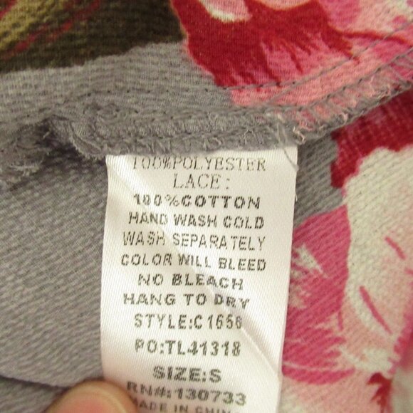 Umgee Kimono Cardigan S Small Gray Floral Crochet Lace Cocoon Boho Peasant - Picture 6 of 6